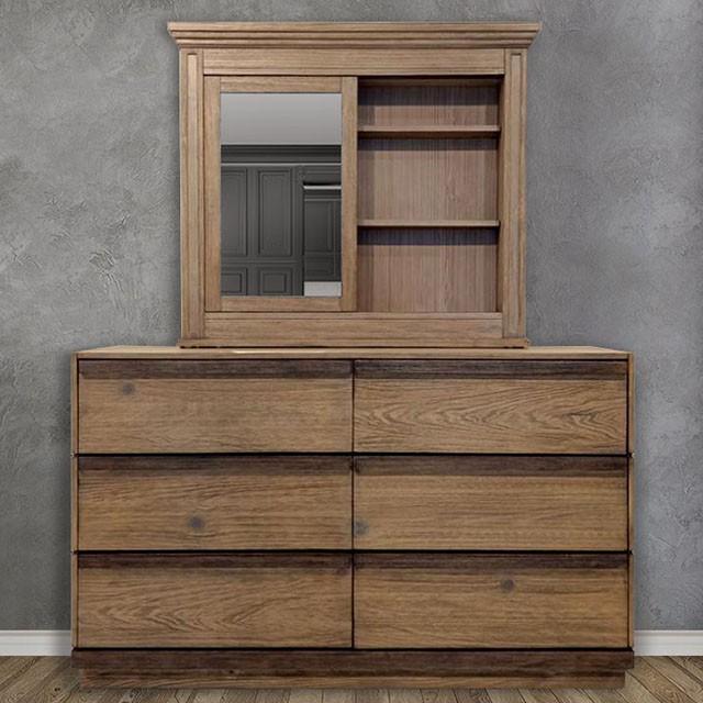 COIMBRA Rustic Natural Tone Dresser - U&U Home Budget Furniture (Carteret, NJ)