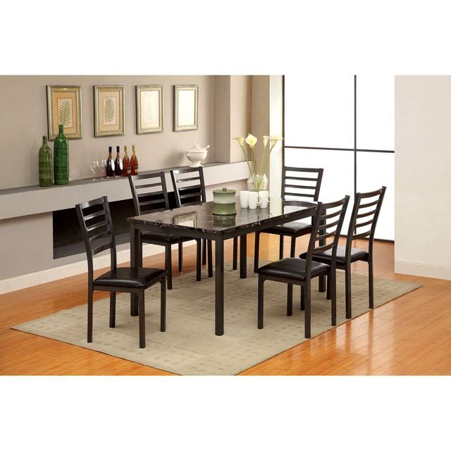 COLMAN Black 60" Dining Table - U&U Home Budget Furniture (Carteret, NJ)