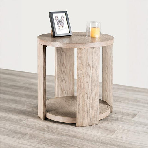 Conisbrough Round End Table - U&U Home Budget Furniture (Carteret, NJ)