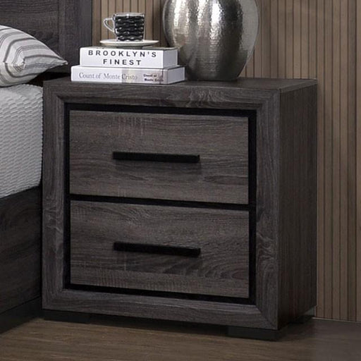 Conwy Gray Night Stand - U&U Home Budget Furniture (Carteret, NJ)
