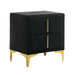 FLORIZEL Night Stand, Black - U&U Home Budget Furniture (Carteret, NJ)