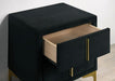 FLORIZEL Night Stand, Black - U&U Home Budget Furniture (Carteret, NJ)