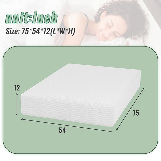 Coreopsis 12" Full Memory Foam Wave Comfort - U&U Home Budget Furniture (Carteret, NJ)