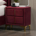 FLORIZEL Night Stand, Red - U&U Home Budget Furniture (Carteret, NJ)