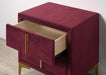 FLORIZEL Night Stand, Red - U&U Home Budget Furniture (Carteret, NJ)
