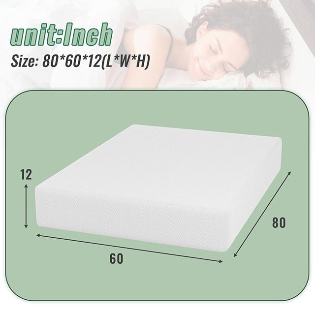 Coreopsis 12" Queen Memory Foam Wave Comfort - U&U Home Budget Furniture (Carteret, NJ)