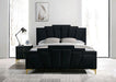 Florizel Bed Black & Red - U&U Home Budget Furniture (Carteret, NJ)