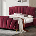 Florizel Bed Black & Red - U&U Home Budget Furniture (Carteret, NJ)