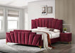 Florizel Bed Black & Red - U&U Home Budget Furniture (Carteret, NJ)