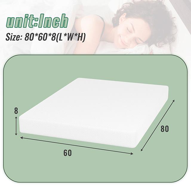 Coreopsis 8" Queen Memory Foam Wave Comfort - U&U Home Budget Furniture (Carteret, NJ)