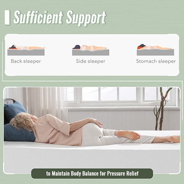 Coreopsis 8" Queen Memory Foam Wave Comfort