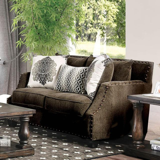 Cornelia Light Brown Love Seat - U&U Home Budget Furniture (Carteret, NJ)