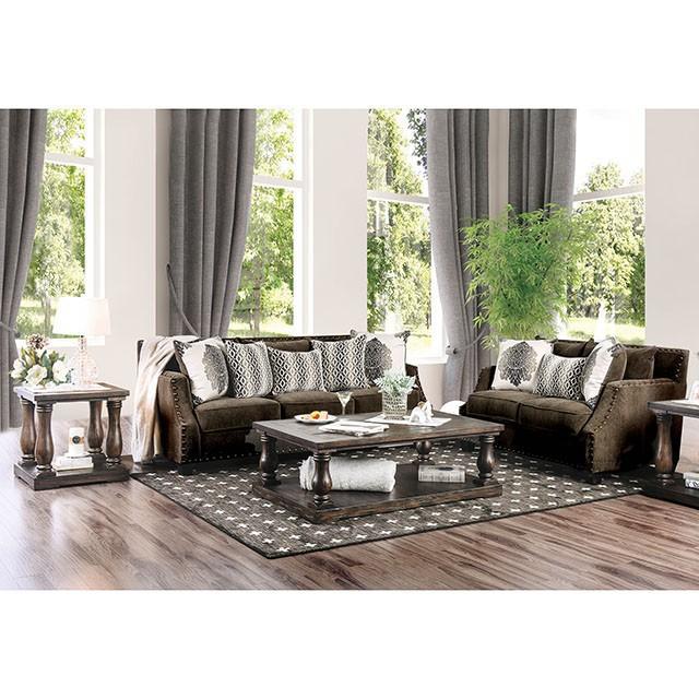Cornelia Light Brown Love Seat - U&U Home Budget Furniture (Carteret, NJ)