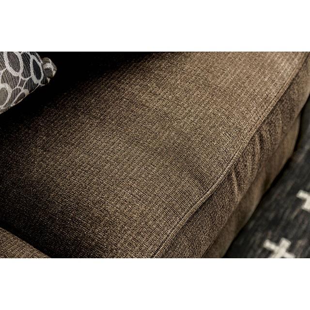 Cornelia Light Brown Love Seat - U&U Home Budget Furniture (Carteret, NJ)