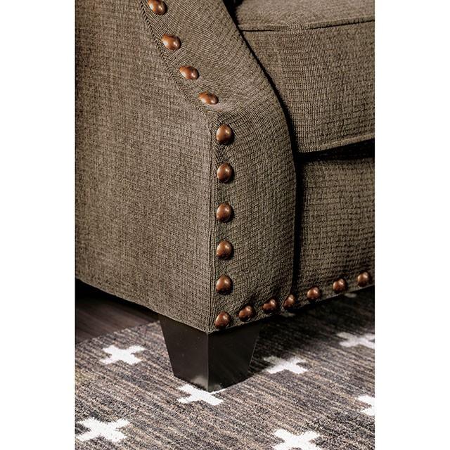 Cornelia Light Brown Love Seat - U&U Home Budget Furniture (Carteret, NJ)