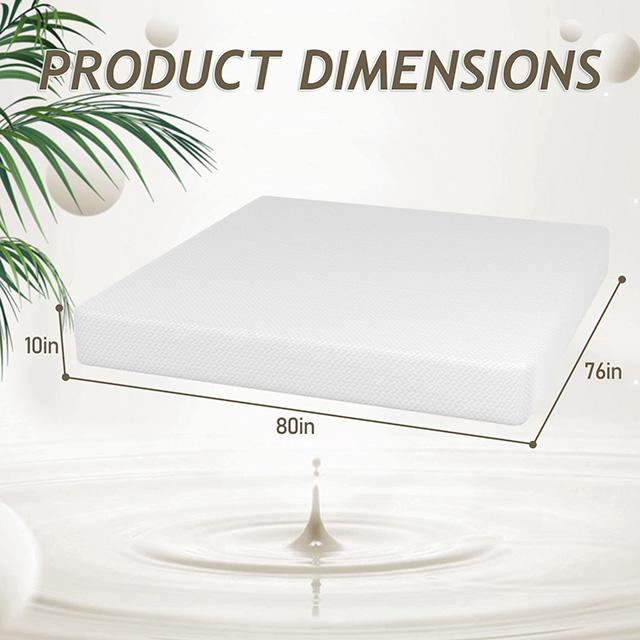 Forsythia 10" E.King Green Tea Gel Memory Foam - U&U Home Budget Furniture (Carteret, NJ)