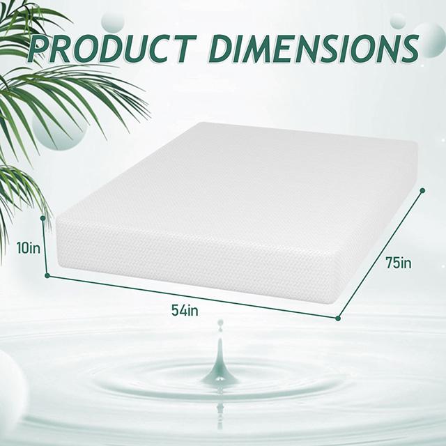 Forsythia 10" Full Green Tea Gel Memory Foam - U&U Home Budget Furniture (Carteret, NJ)