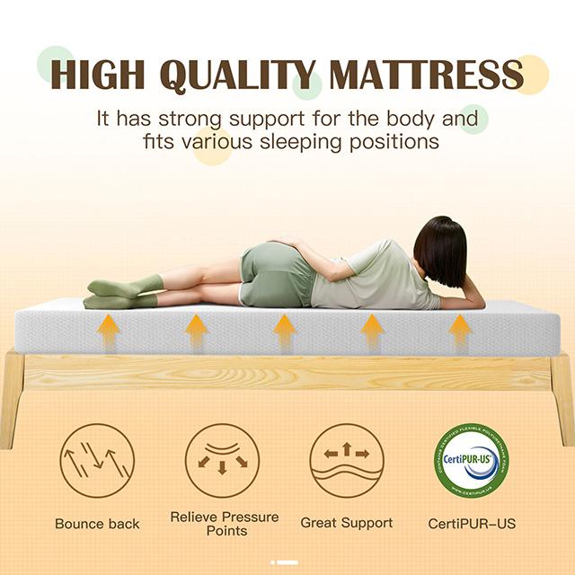 Forsythia 8" Queen Green Tea Gel Memory Foam - U&U Home Budget Furniture (Carteret, NJ)