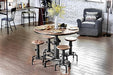 Foskey Antique Black Counter Ht. Chair (2/CTN) - U&U Home Budget Furniture (Carteret, NJ)