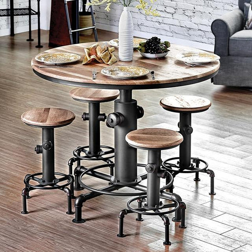 Foskey 5 Pc Counter Ht Table Set - U&U Home Budget Furniture (Carteret, NJ)