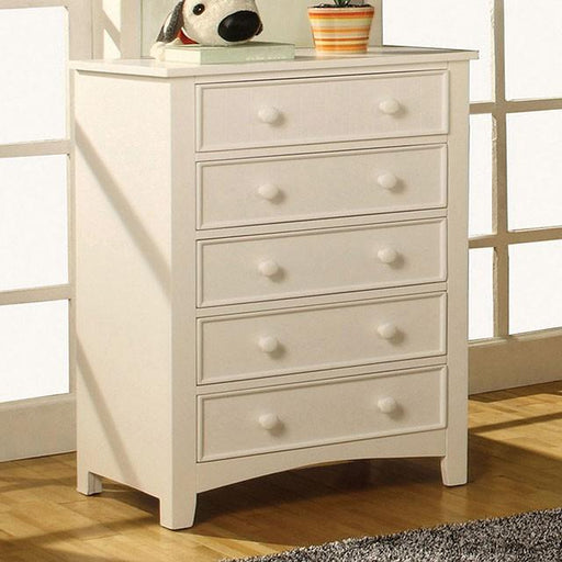 Corry White Chest - U&U Home Budget Furniture (Carteret, NJ)