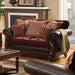 Franklin Burgundy/Espresso Love Seat, Burgundy - U&U Home Budget Furniture (Carteret, NJ)