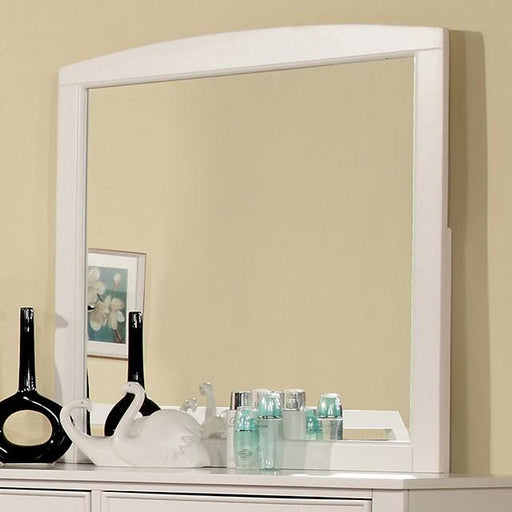 Corry White Mirror - U&U Home Budget Furniture (Carteret, NJ)