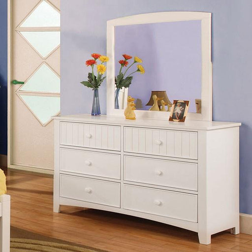 Corry White Dresser - U&U Home Budget Furniture (Carteret, NJ)