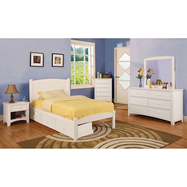 Corry White Media Chest - U&U Home Budget Furniture (Carteret, NJ)