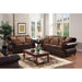 Franklin Dark Brown/Tan Sofa, Dark Brown - U&U Home Budget Furniture (Carteret, NJ)
