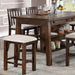 Fredonia 6 Pc Counter Ht Table Set with Bench - U&U Home Budget Furniture (Carteret, NJ)