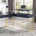 FREIBURG Corner Desk, Antique Blue - U&U Home Budget Furniture (Carteret, NJ)