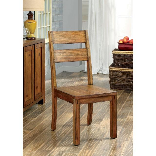 FRONTIER Dark Oak Side Chair (2/CTN) - U&U Home Budget Furniture (Carteret, NJ)