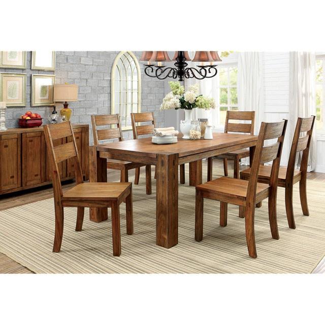 FRONTIER Dark Oak Side Chair (2/CTN) - U&U Home Budget Furniture (Carteret, NJ)