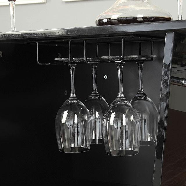 Fuero Black/Chrome Bar Table (K/D) - U&U Home Budget Furniture (Carteret, NJ)
