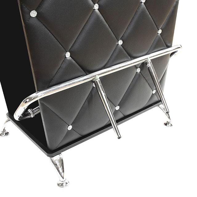 Fuero Black/Chrome Bar Table (K/D) - U&U Home Budget Furniture (Carteret, NJ)