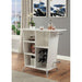 Fuero White/Chrome Bar Table (K/D) - U&U Home Budget Furniture (Carteret, NJ)