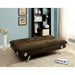 GALLAGHER Dark Brown/Chrome Futon Sofa w/ Bluetooth Speaker, Brown - U&U Home Budget Furniture (Carteret, NJ)