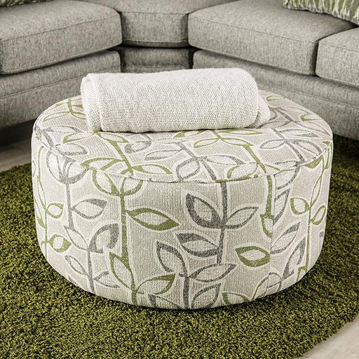 GARDNER Ottoman, Gray/Green - U&U Home Budget Furniture (Carteret, NJ)