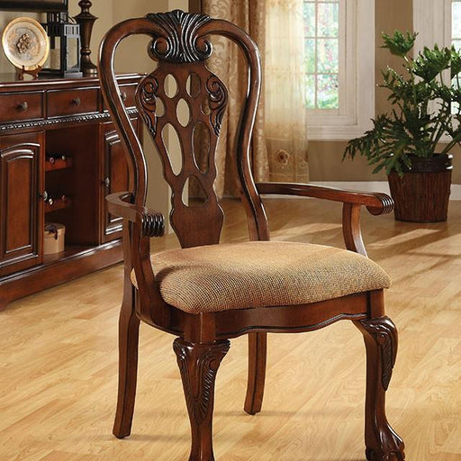 George Town Cherry Arm Chair (2/CTN) - U&U Home Budget Furniture (Carteret, NJ)
