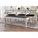 Georgia Antique White/Gray Bench - U&U Home Budget Furniture (Carteret, NJ)