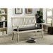Georgia Antique White/Gray Love Seat Bench - U&U Home Budget Furniture (Carteret, NJ)