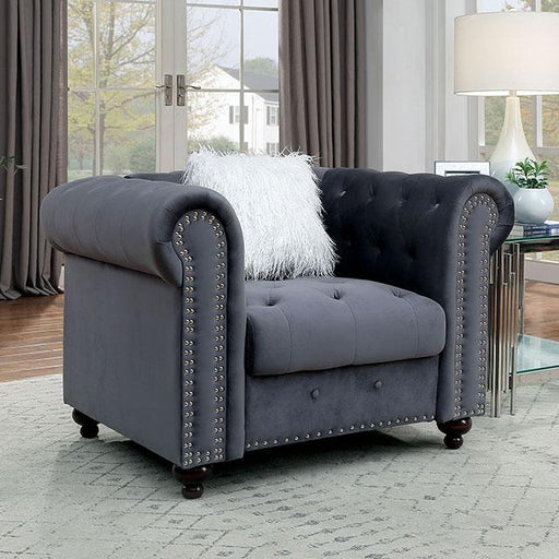 GIACOMO Chair, Gray - U&U Home Budget Furniture (Carteret, NJ)