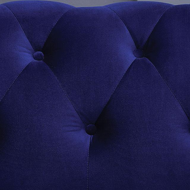 GIACOMO Loveseat, Blue - U&U Home Budget Furniture (Carteret, NJ)