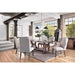 GIANNA Rustic Oak 77" Dining Table - U&U Home Budget Furniture (Carteret, NJ)