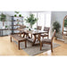 GIANNA Rustic Oak 77" Dining Table - U&U Home Budget Furniture (Carteret, NJ)