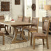 GIANNA Rustic Pine 96" Dining Table - U&U Home Budget Furniture (Carteret, NJ)