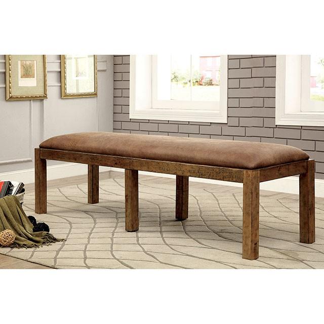 GIANNA Rustic Pine 96" Dining Table - U&U Home Budget Furniture (Carteret, NJ)
