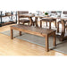 GIANNA Rustic Pine Wooden Bench - U&U Home Budget Furniture (Carteret, NJ)