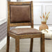 GIANNA Rustic Pine/Brown Side Chair (2/CTN) - U&U Home Budget Furniture (Carteret, NJ)